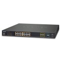 PLANET GS-5220-16UP4S2XR L3 16-Port 10/100/1000T Ultra PoE + 4-Port 100/1000X SFP + 2-Port 10G SFP+ Managed Switch with System Redundant Power